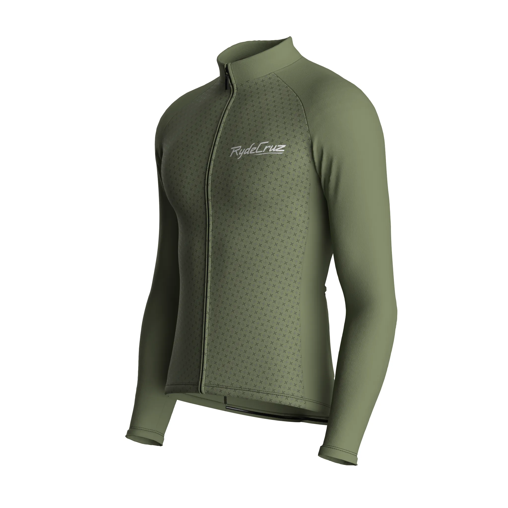 Stellar Grid | Dark Khaki Male Long Sleeves Jersey