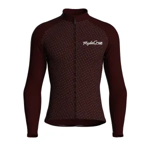 Stellar Grid | Dark Red Male Long Sleeves Jersey