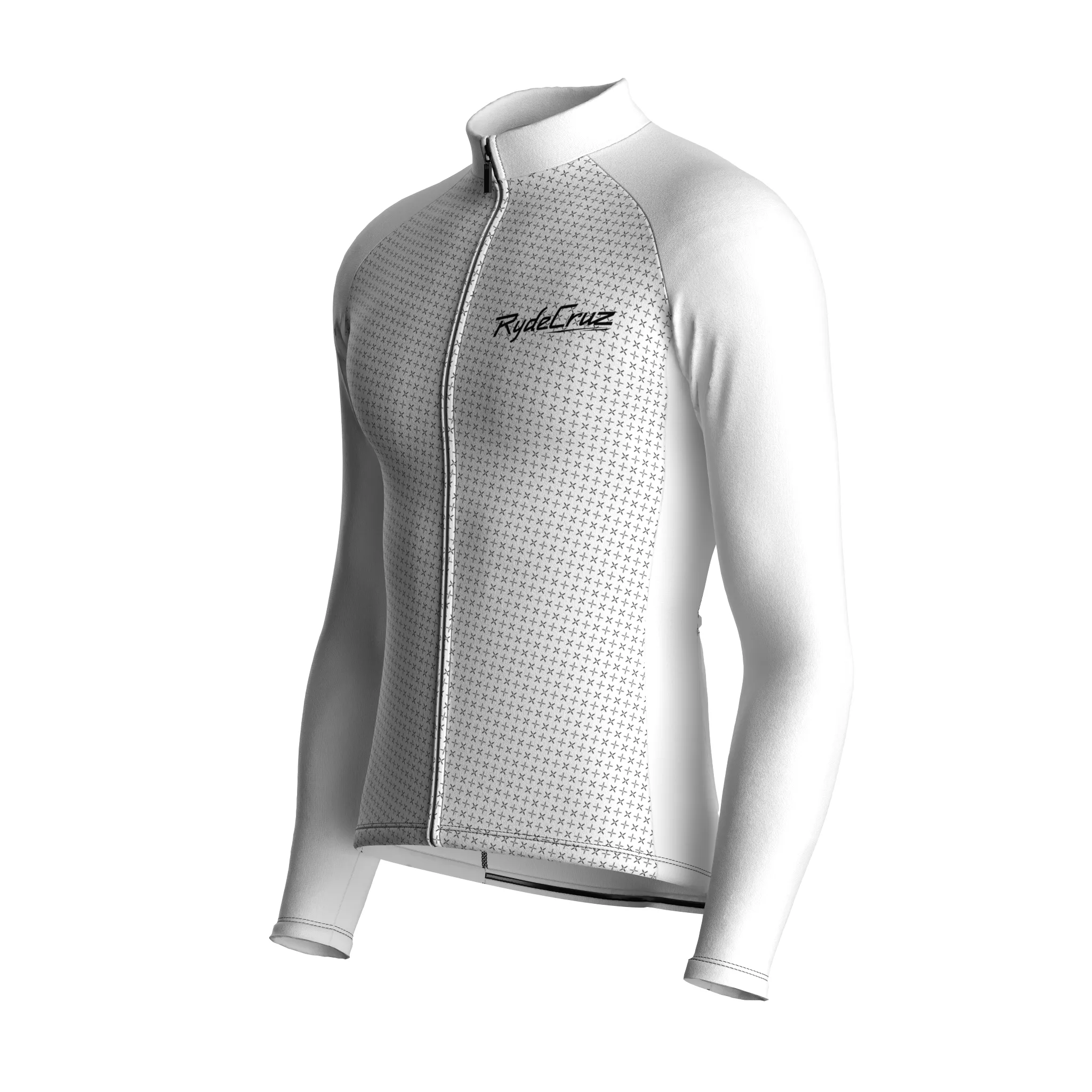 Stellar Grid | White Male Long Sleeves Jersey