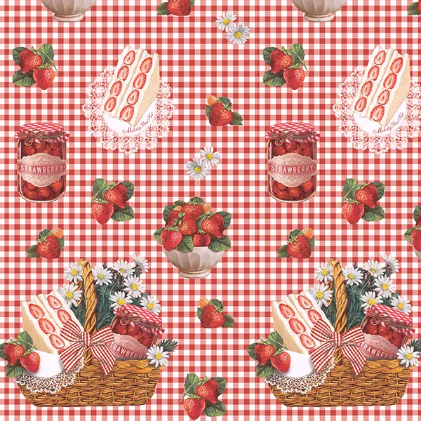 Strawberry Picnic Tiered Frill Dress