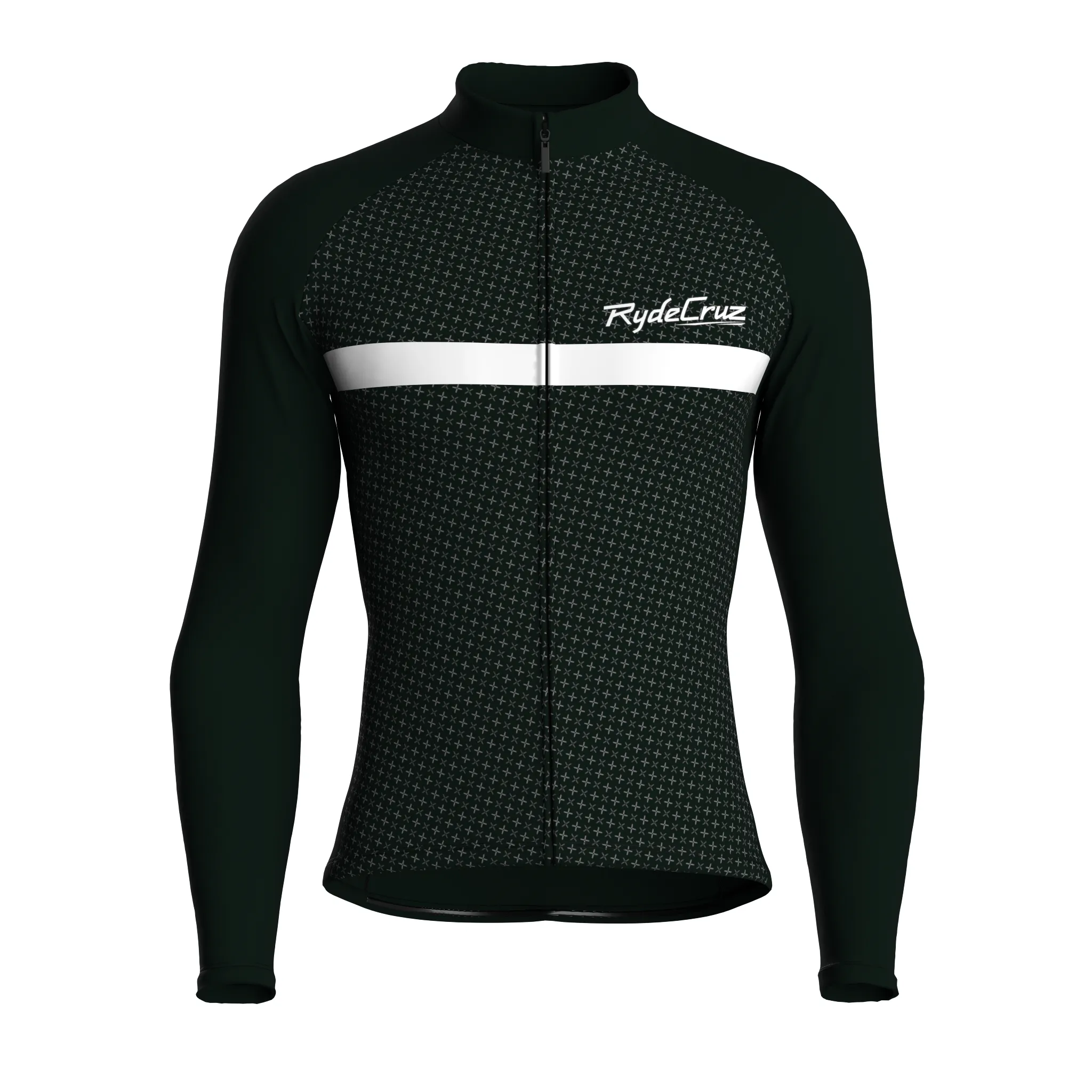 Stripe Dynamics | Dark Green Male Long Sleeves Jersey