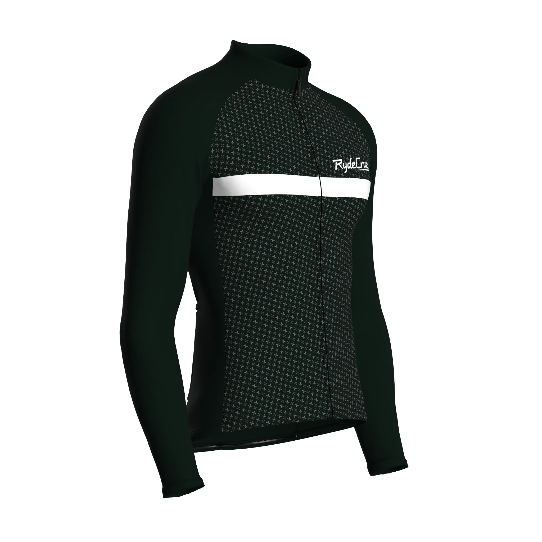 Stripe Dynamics | Dark Green Male Long Sleeves Jersey