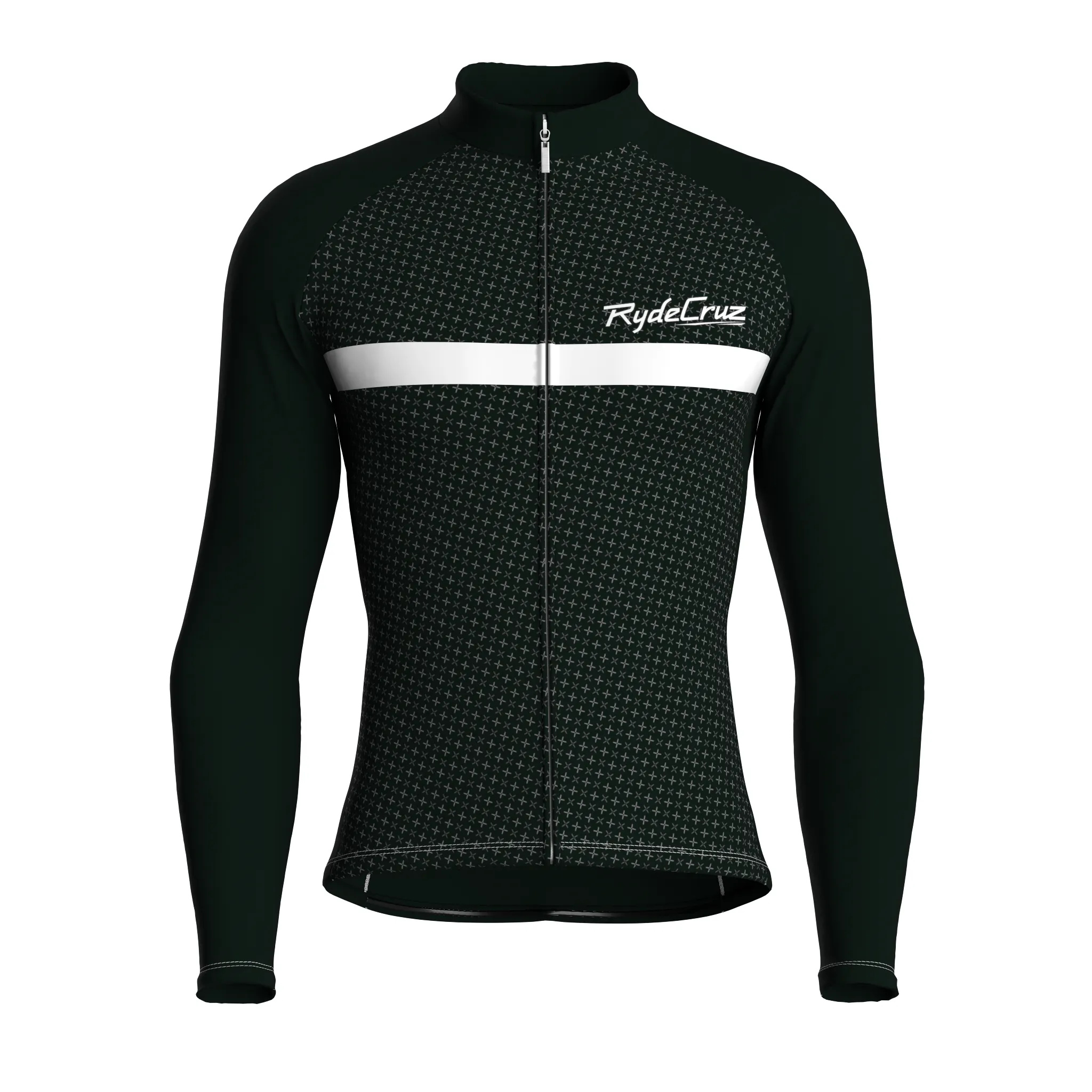 Stripe Dynamics | Dark Green Male Long Sleeves Jersey