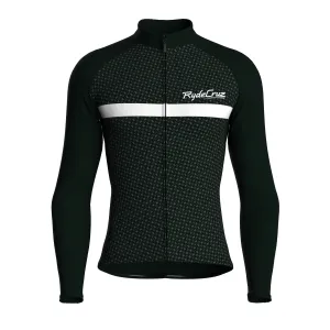 Stripe Dynamics | Dark Green Male Long Sleeves Jersey