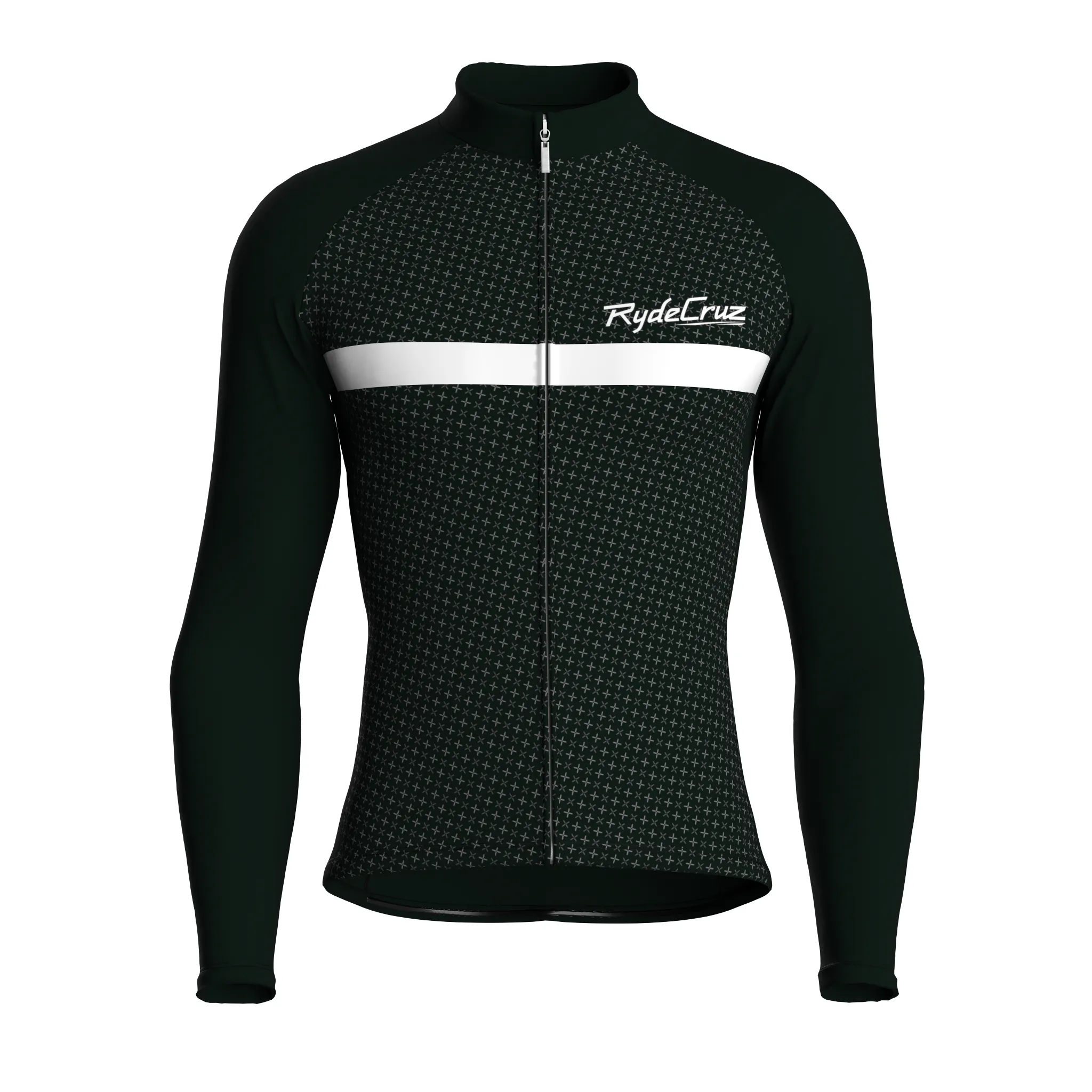 Stripe Dynamics | Dark Green Male Long Sleeves Jersey