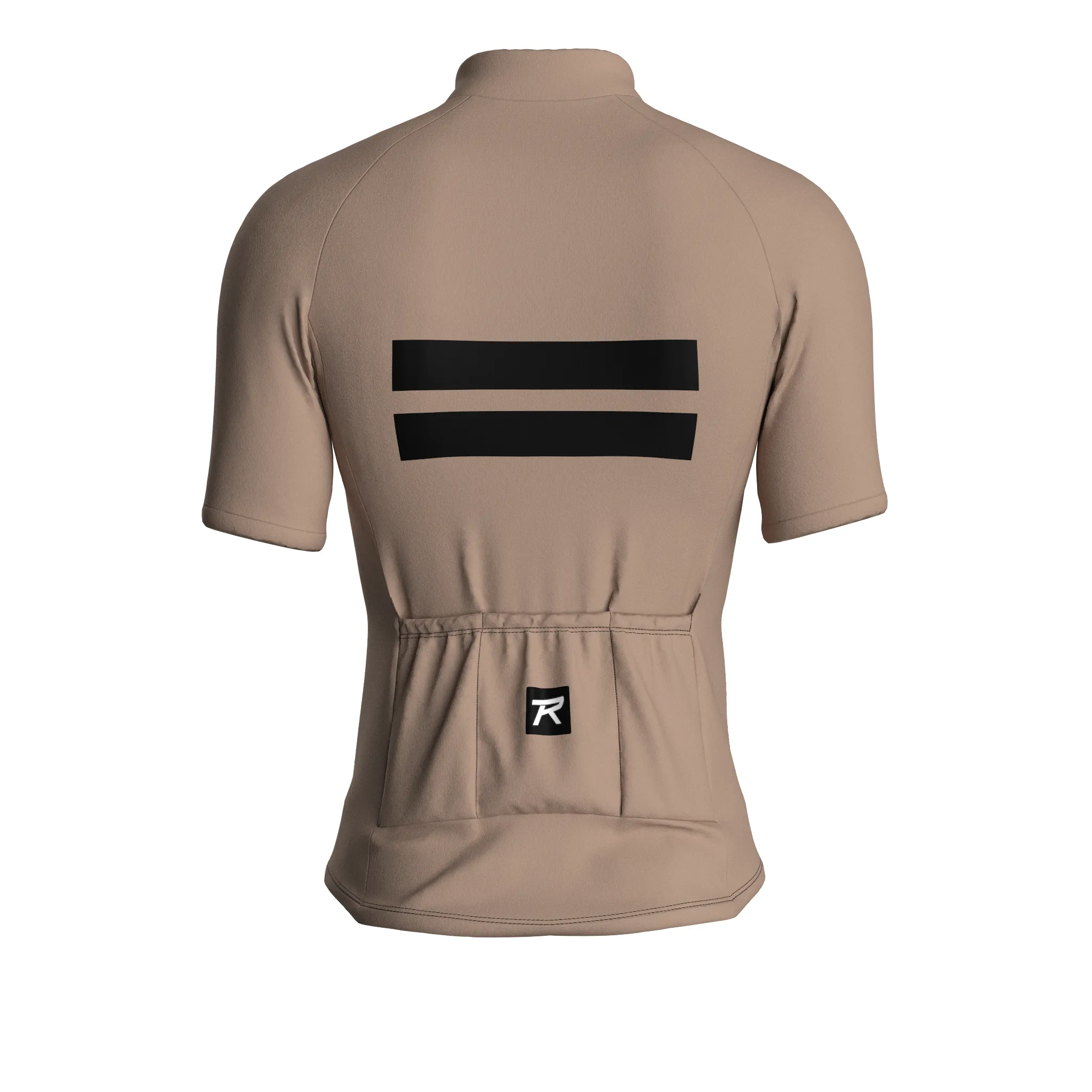 Stripe Dynamics | Warm Taupe Male Short Sleeves Jersey