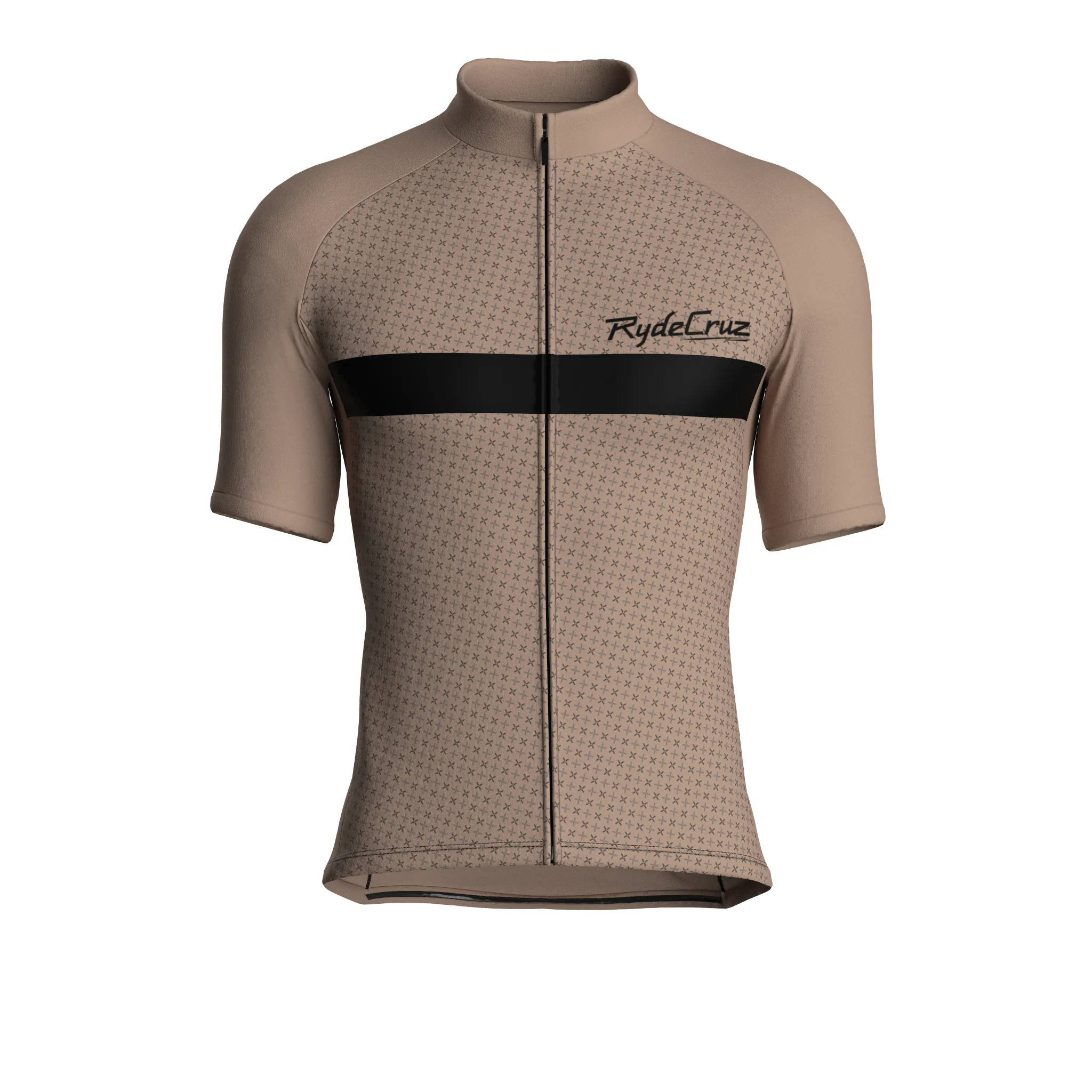 Stripe Dynamics | Warm Taupe Male Short Sleeves Jersey