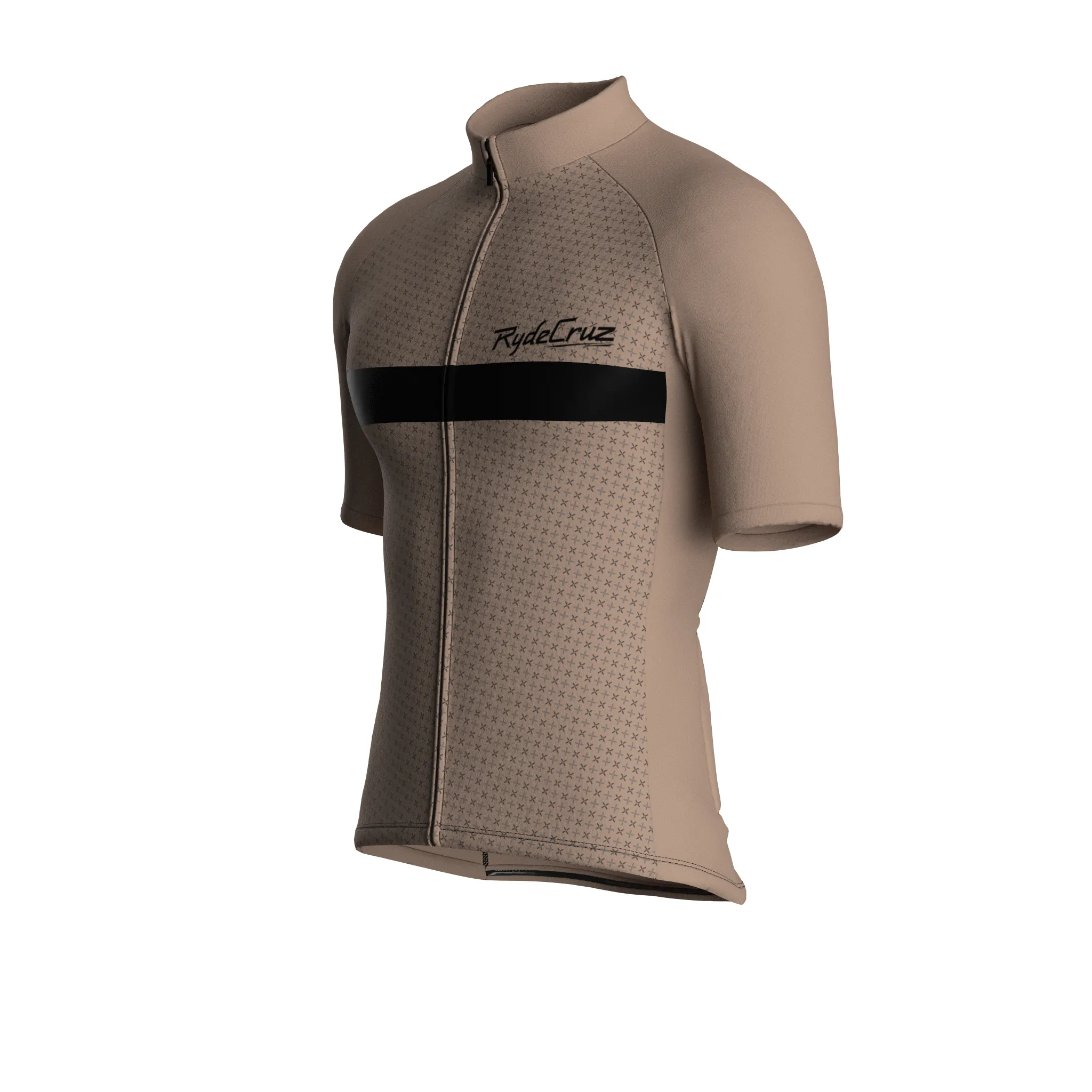 Stripe Dynamics | Warm Taupe Male Short Sleeves Jersey