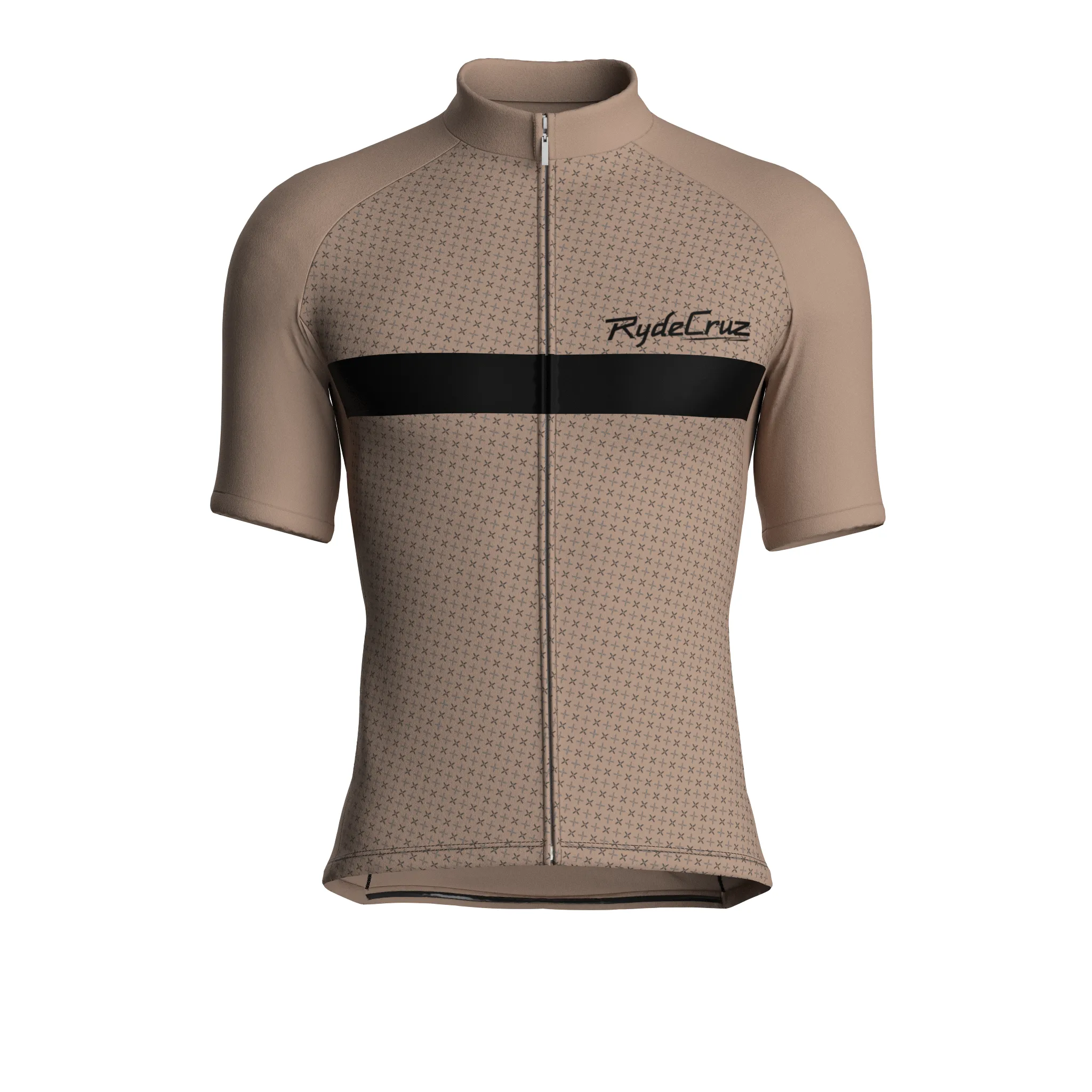 Stripe Dynamics | Warm Taupe Male Short Sleeves Jersey