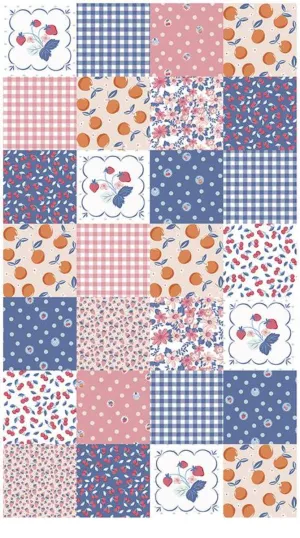 Summer Picnic - Panel - Pink - Melissa Mortenson - Riley Blake - EOB