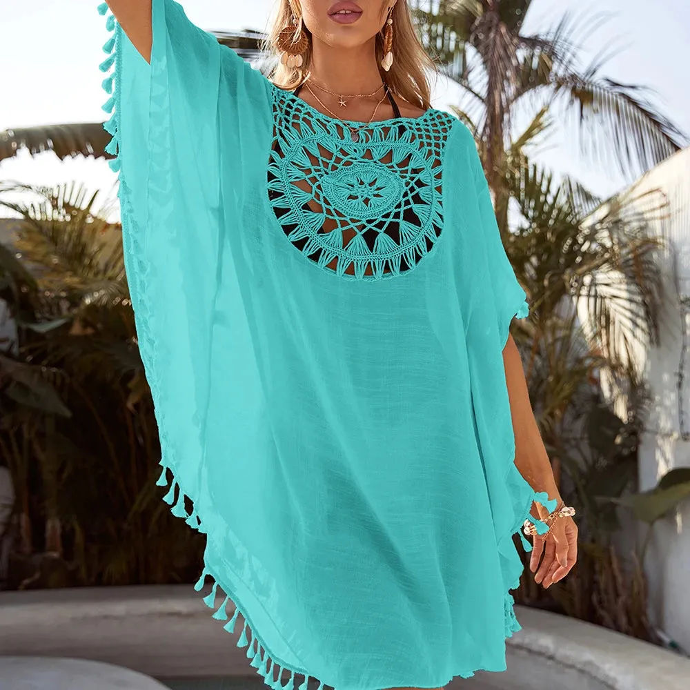 Sunflower Bikini Cover Up  Swimsuit Beach Dress Women
