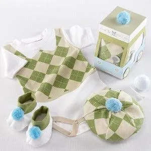 Sweet Tee Three Piece Golf Layette Set in Golf Cart Packaging