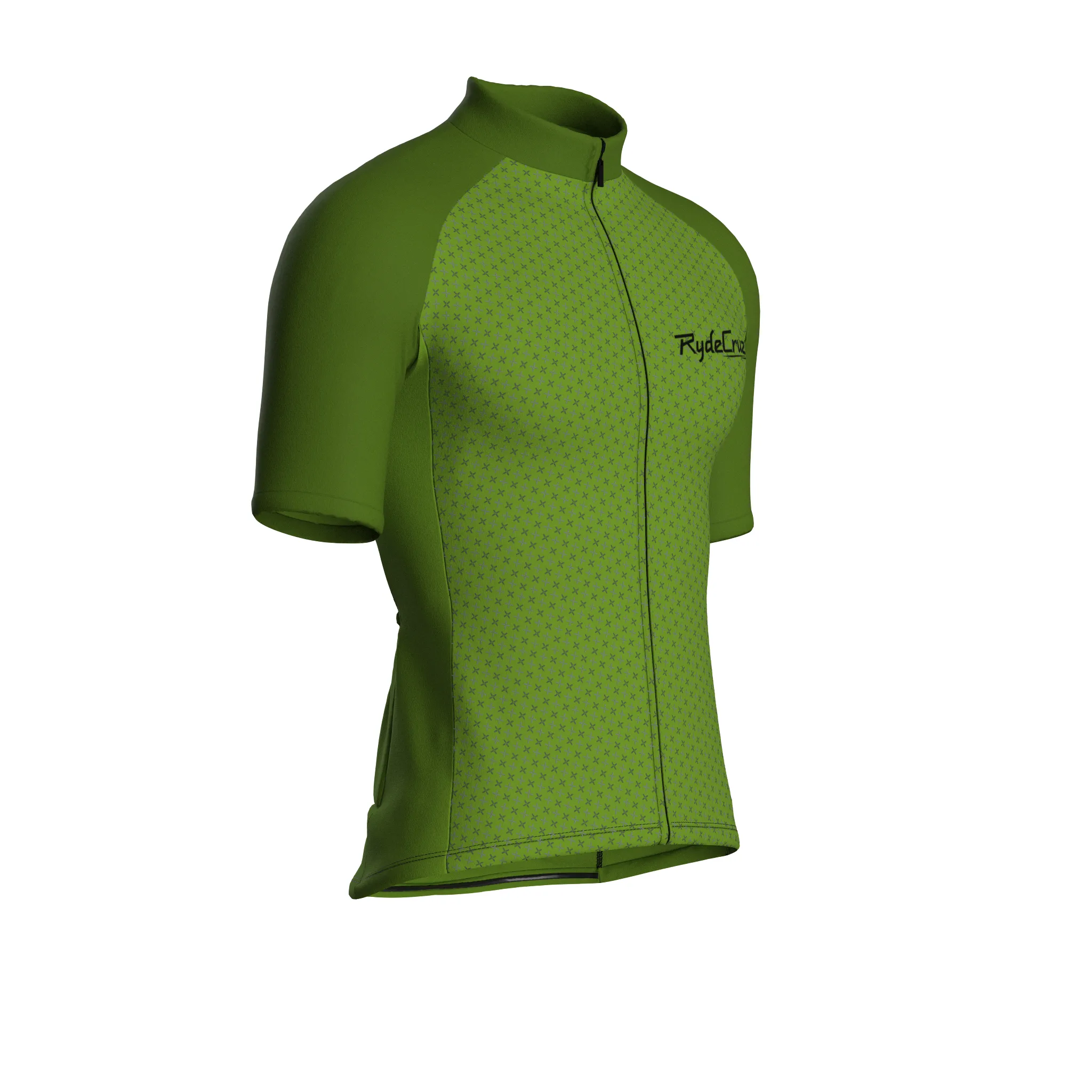 Swift Grid | Khaki Green Male Short Sleeves Jersey