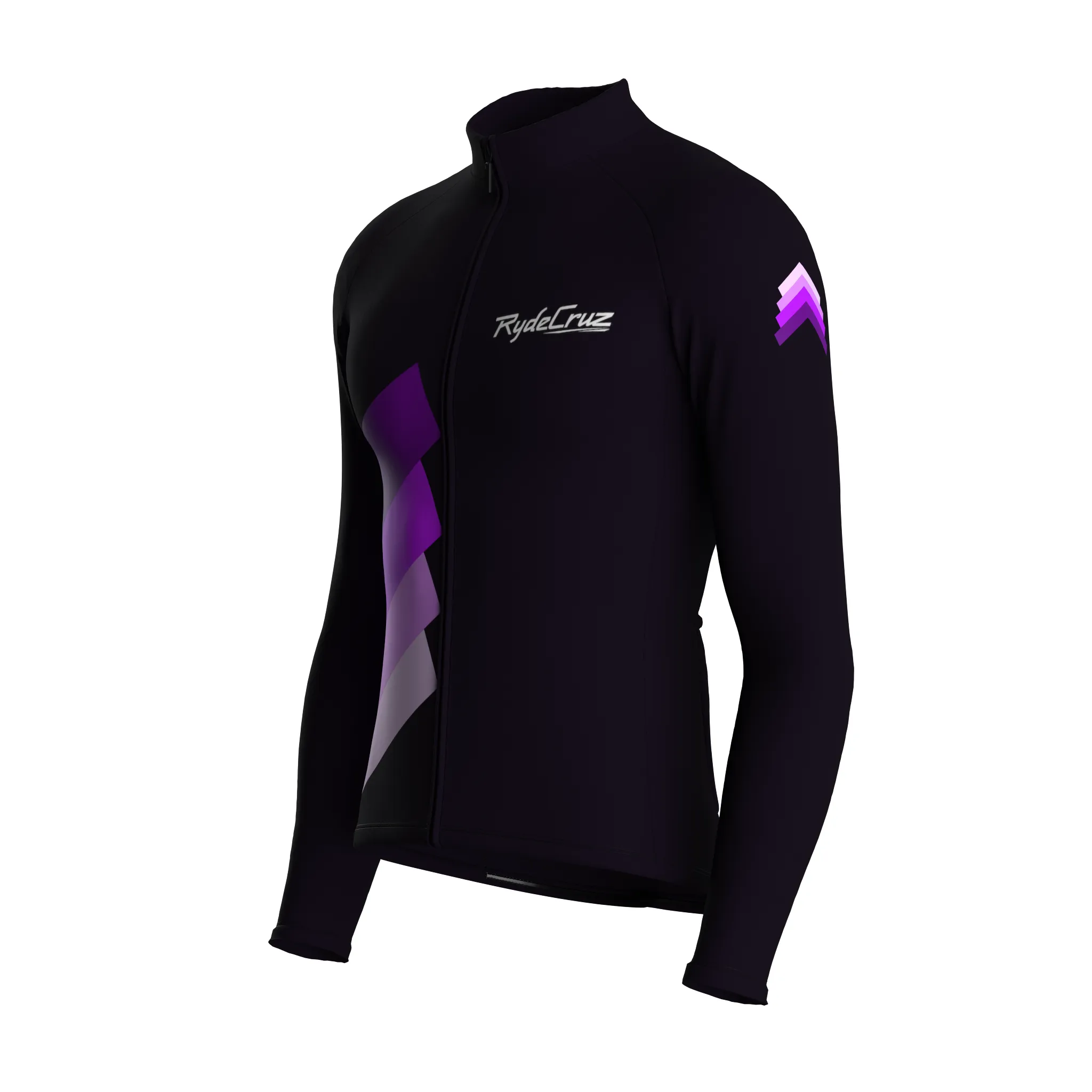 Synth Wave | Dark Purple Male Long Sleeves Jersey