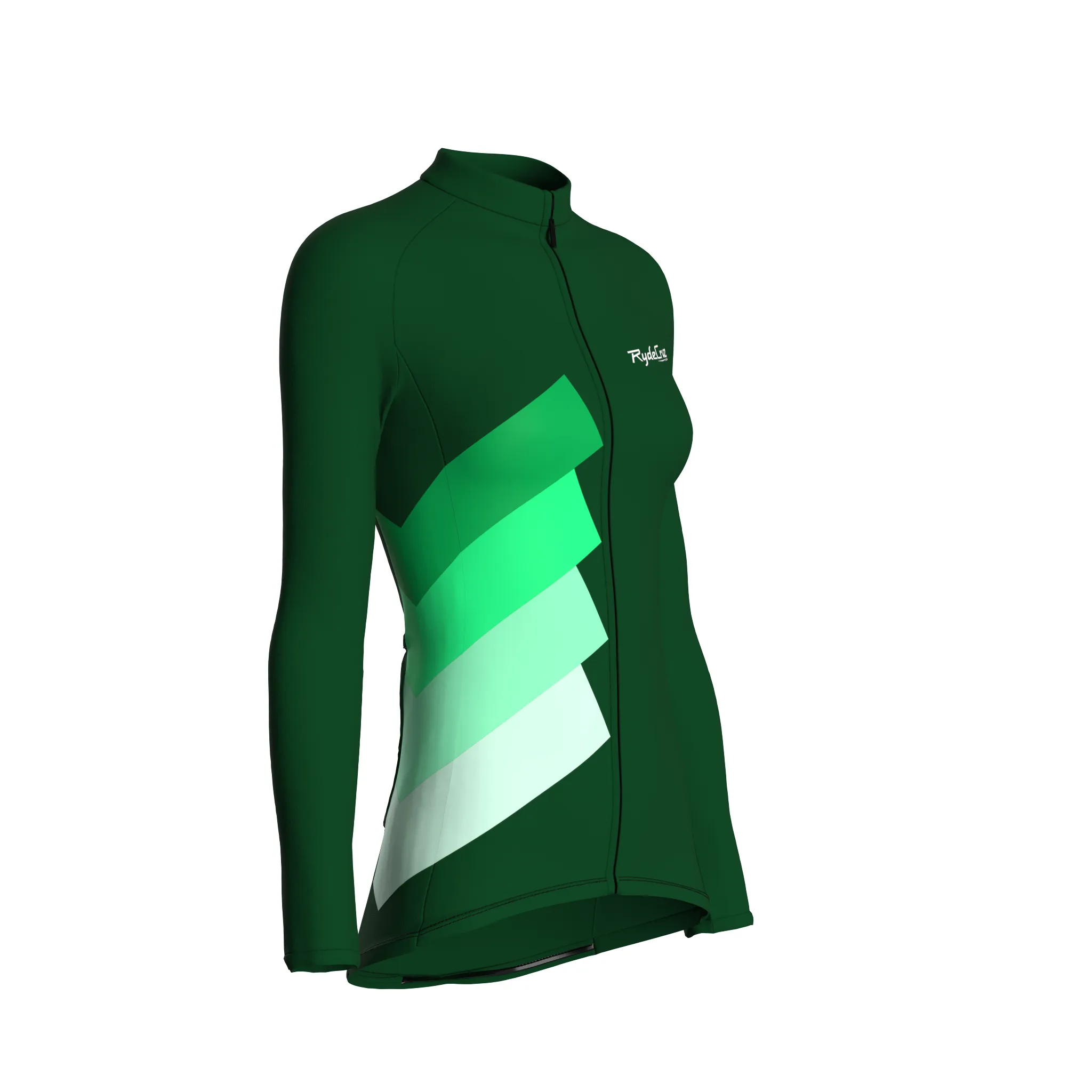 Synth Wave | Forest Green Female Long Sleeves Jersey