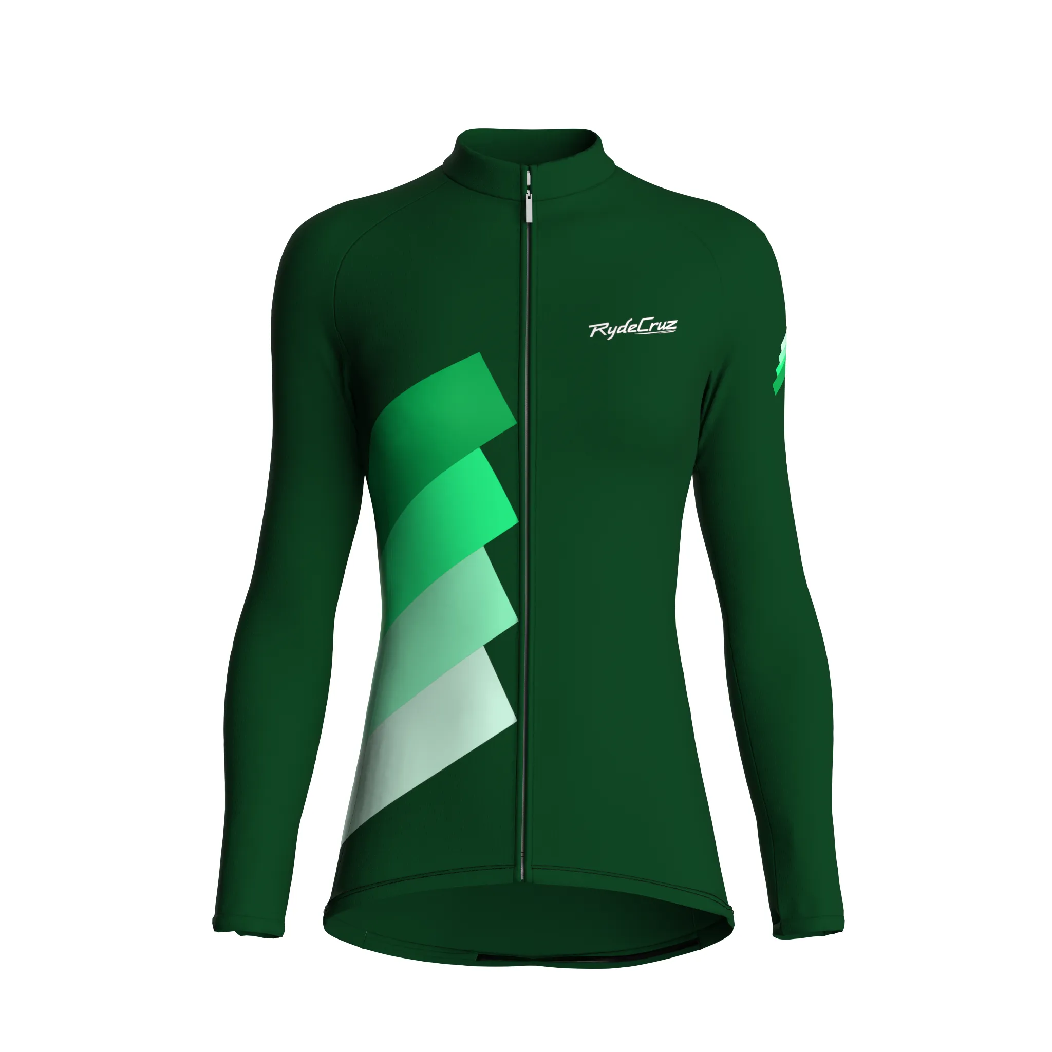 Synth Wave | Forest Green Female Long Sleeves Jersey