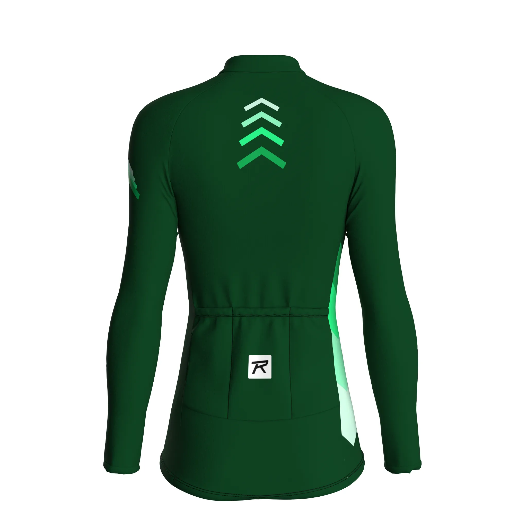 Synth Wave | Forest Green Female Long Sleeves Jersey