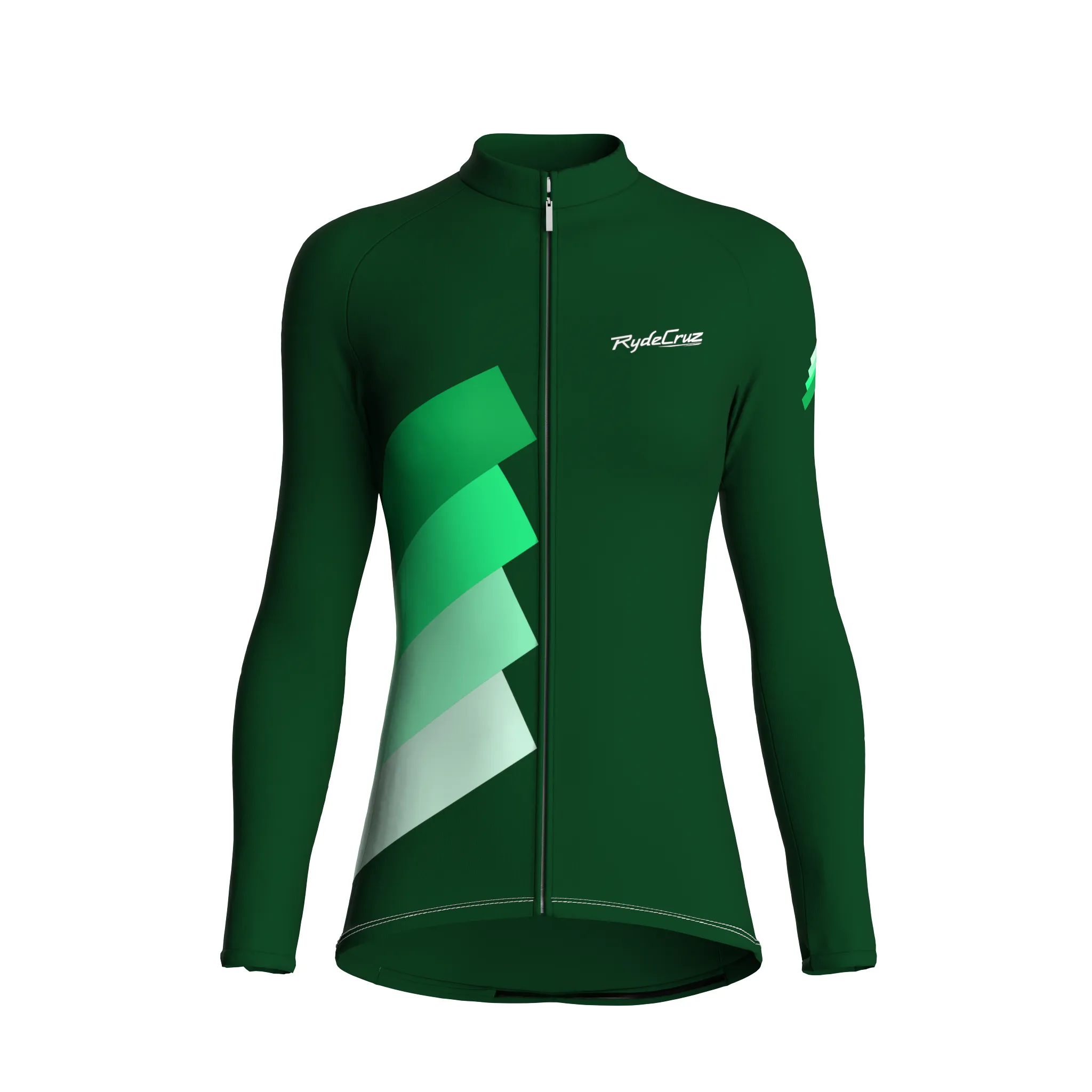 Synth Wave | Forest Green Female Long Sleeves Jersey