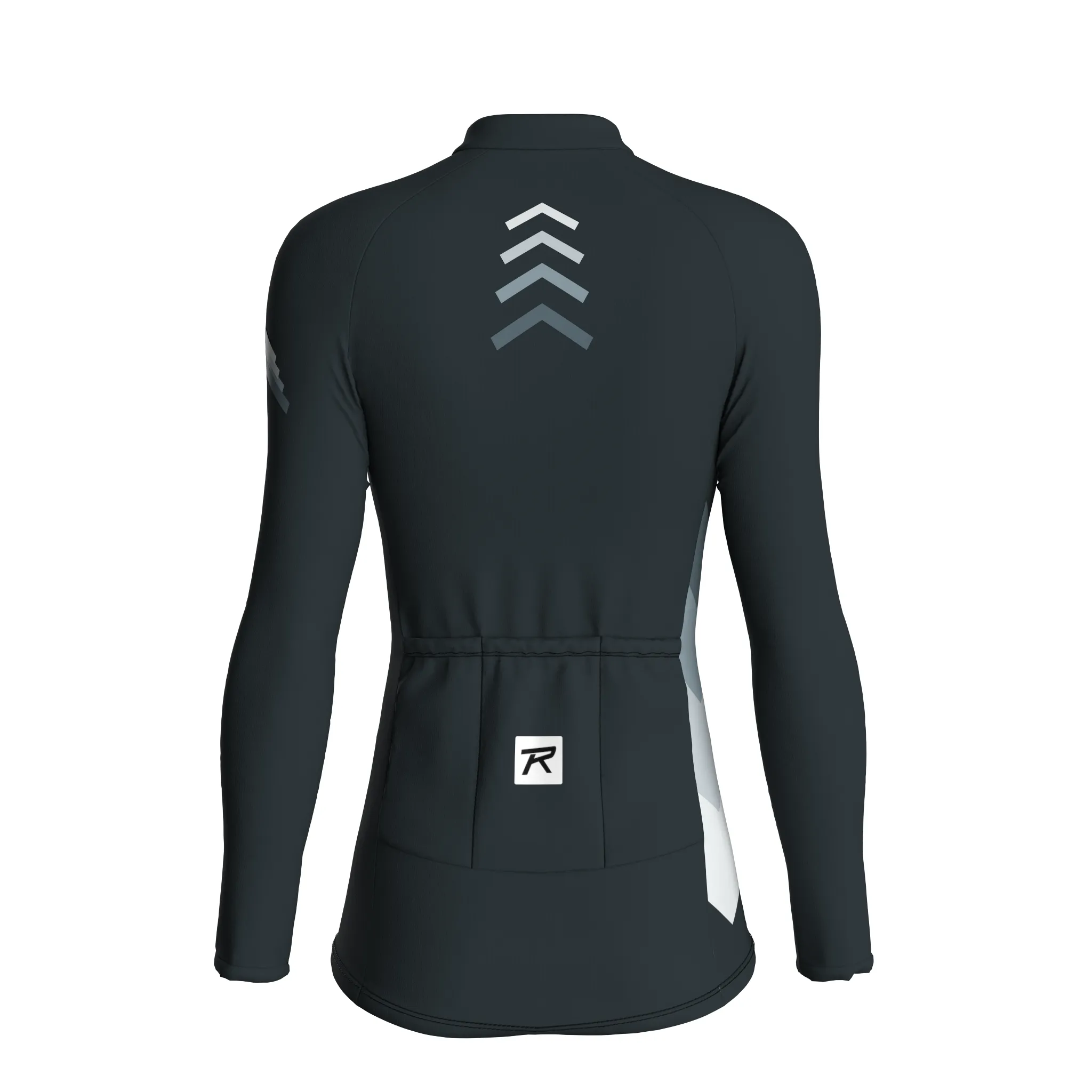 Synth Wave | Gunmetal Gray Female Long Sleeves Jersey