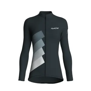 Synth Wave | Gunmetal Gray Female Long Sleeves Jersey
