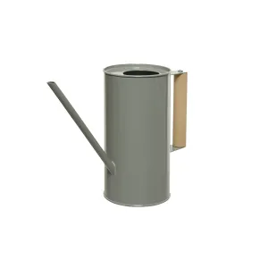 Tall Metal Watering Can - Grey