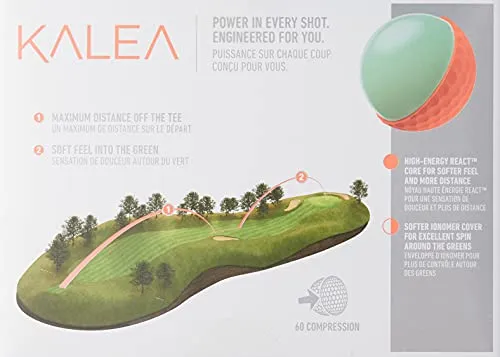 TaylorMade Kalea Golf Balls, Peach (One Dozen)