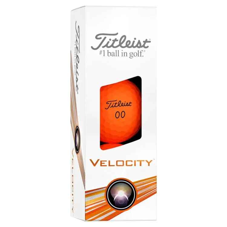 Titleist Velocity Matte Orange Golf Balls 12Pk