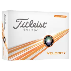 Titleist Velocity Matte Orange Golf Balls 12Pk