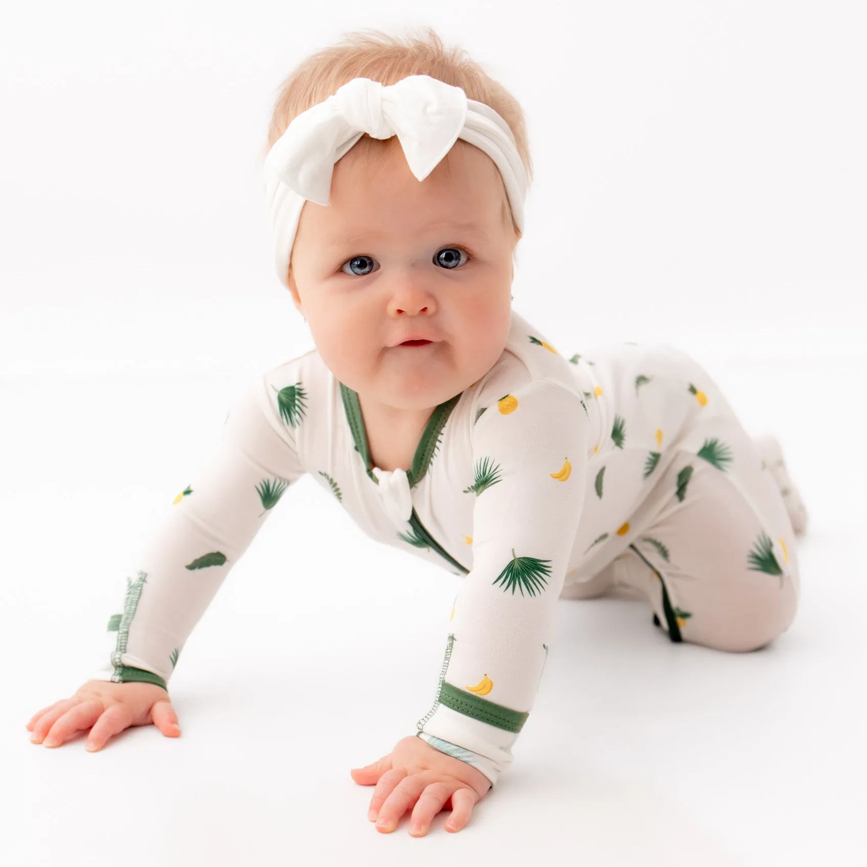 Tropical Palms Zippered Footie