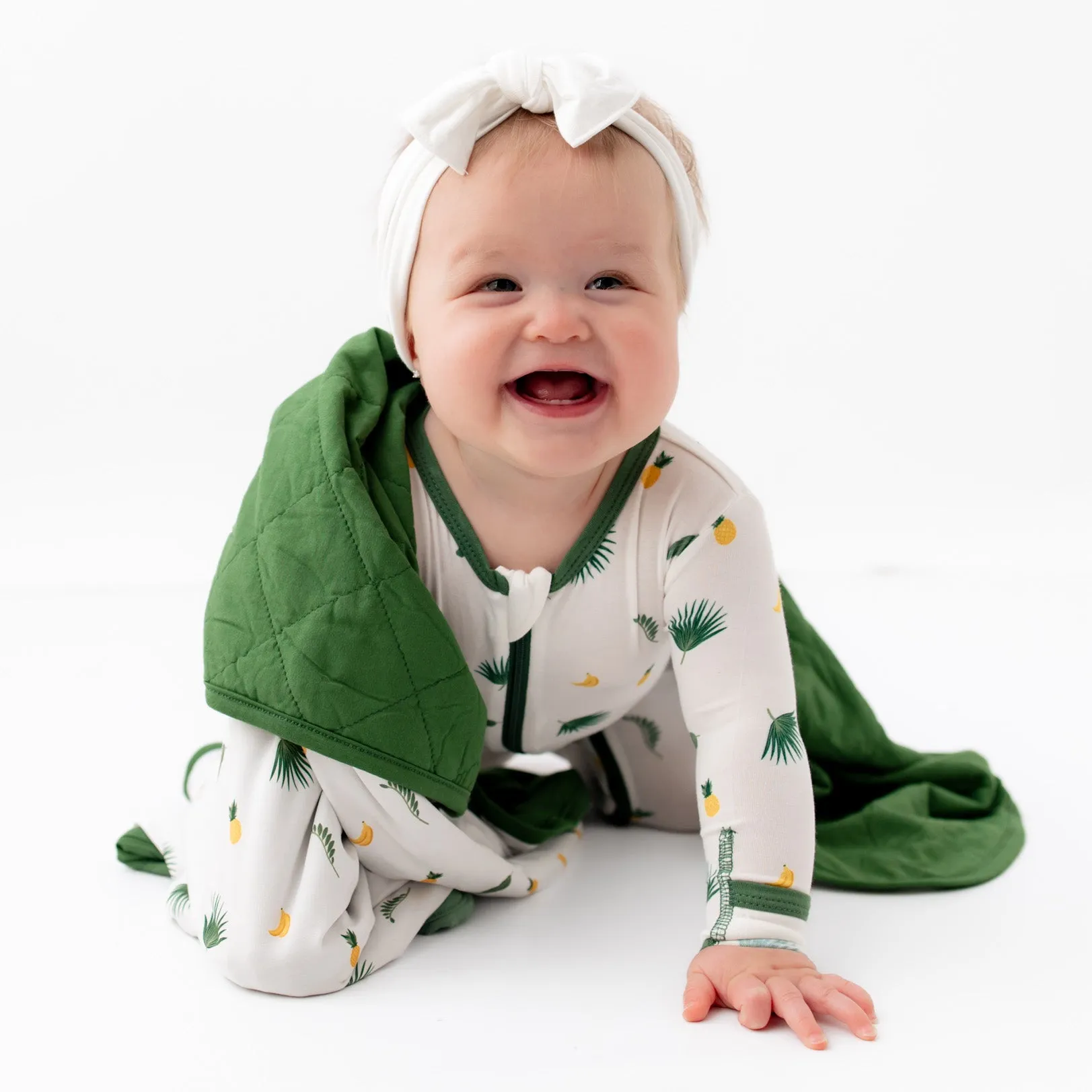 Tropical Palms Zippered Footie