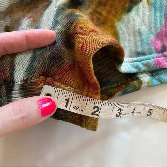 Tularosa Tie Dye Shorts Womens Small Organic Cotton Pockets Upcycled Pink Blue