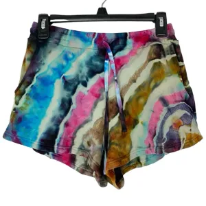 Tularosa Tie Dye Shorts Womens Small Organic Cotton Pockets Upcycled Pink Blue