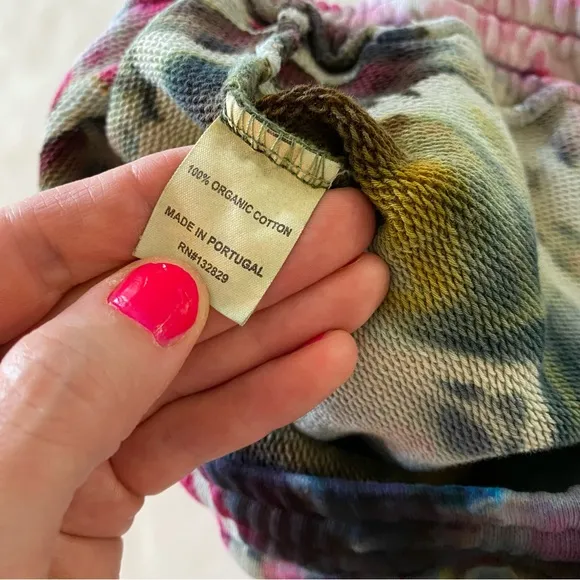 Tularosa Tie Dye Shorts Womens Small Organic Cotton Pockets Upcycled Pink Blue