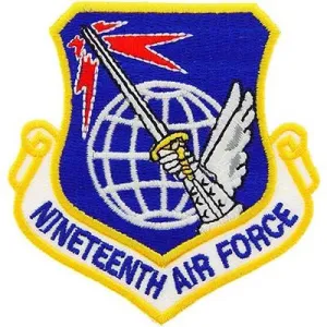 US Military USAF 19th Air Force Shield Patch