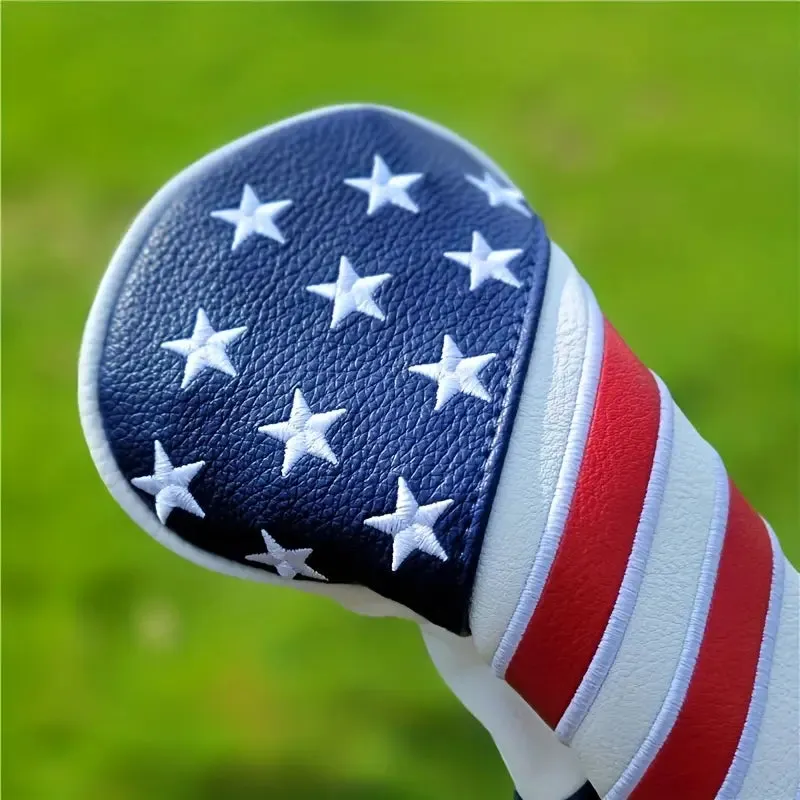 USA Themed PU Leather Golf Headcovers