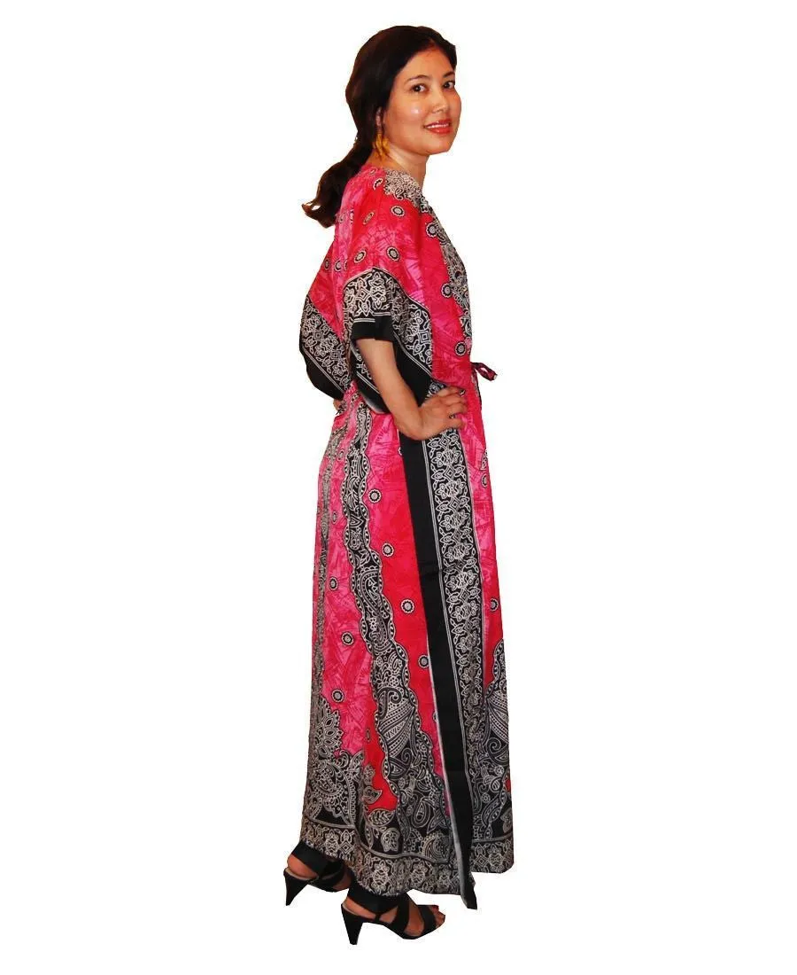 Vacation Resort Drawstring Maxi Dress Royal Fuschia