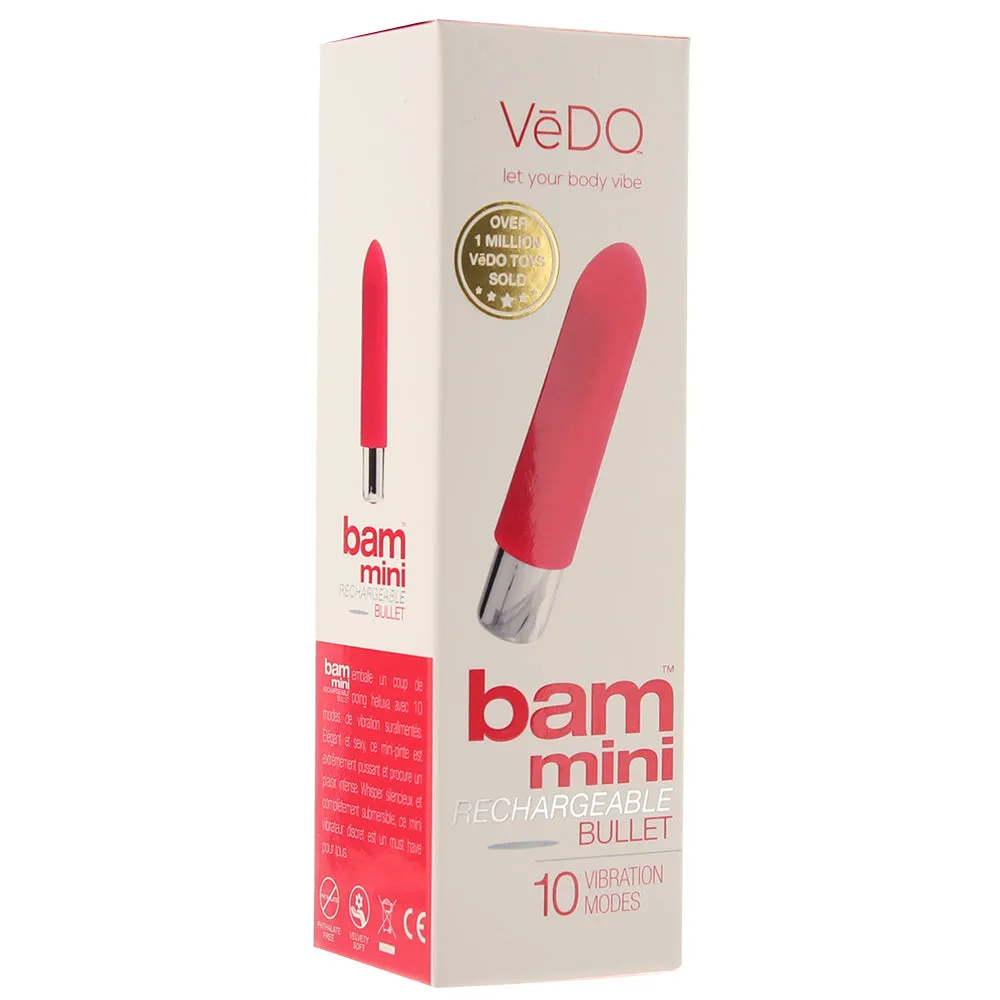 VeDO Bam Mini Rechargeable Bullet Vibe - Foxy Pink