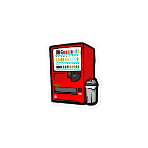 Vending Machine Waterproof Sticker