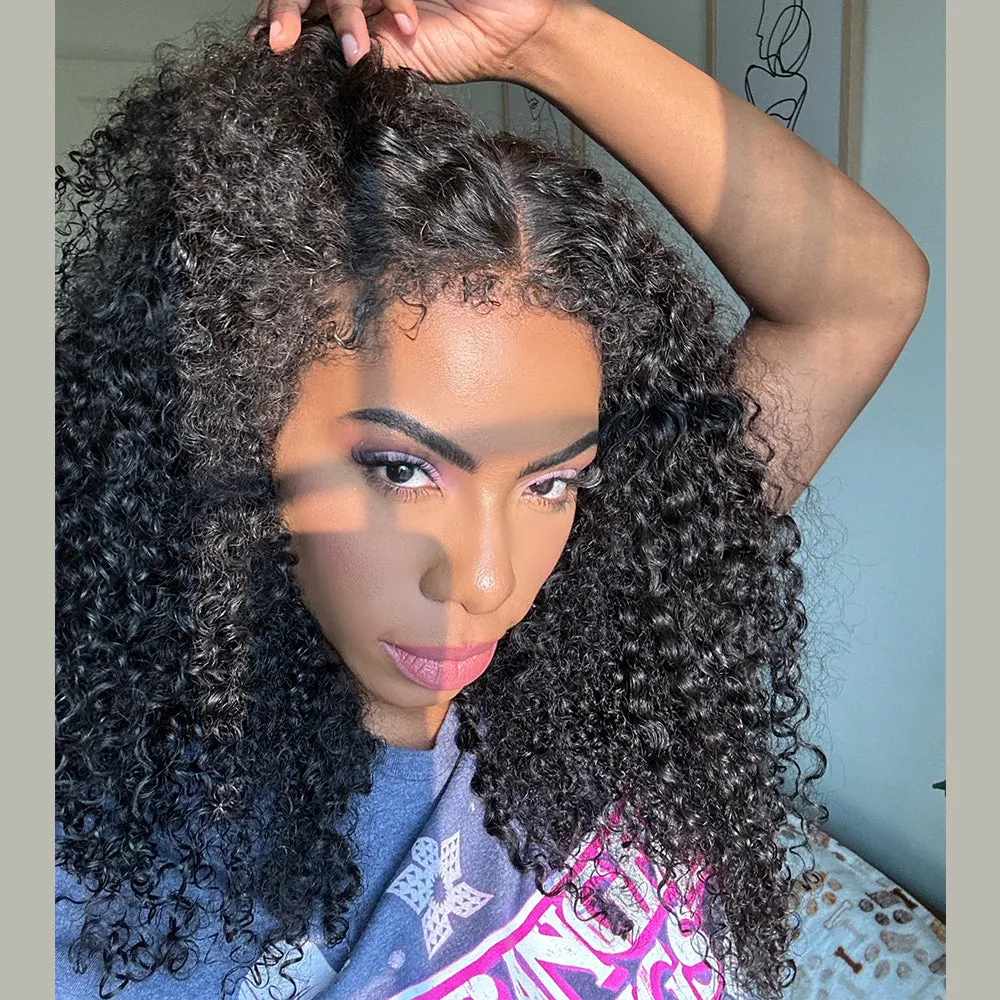 Ventilated Realistic Curly Edges 13x4 Lace Frontal Wig