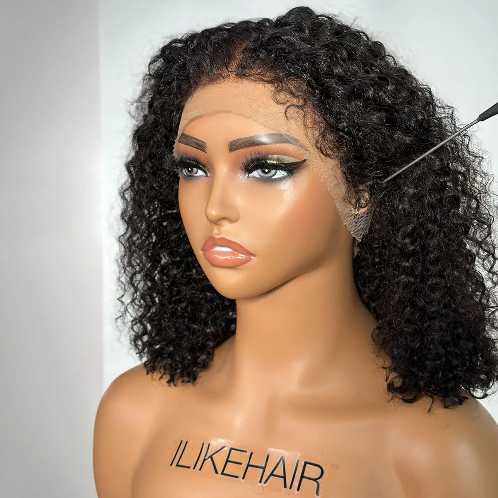 Ventilated Realistic Curly Edges 13x4 Lace Frontal Wig