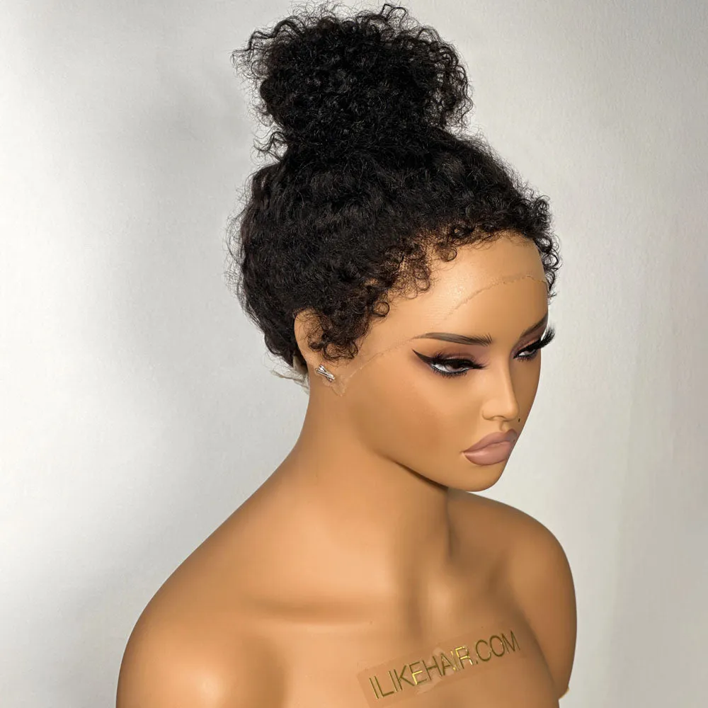Ventilated Realistic Curly Edges 13x4 Lace Frontal Wig