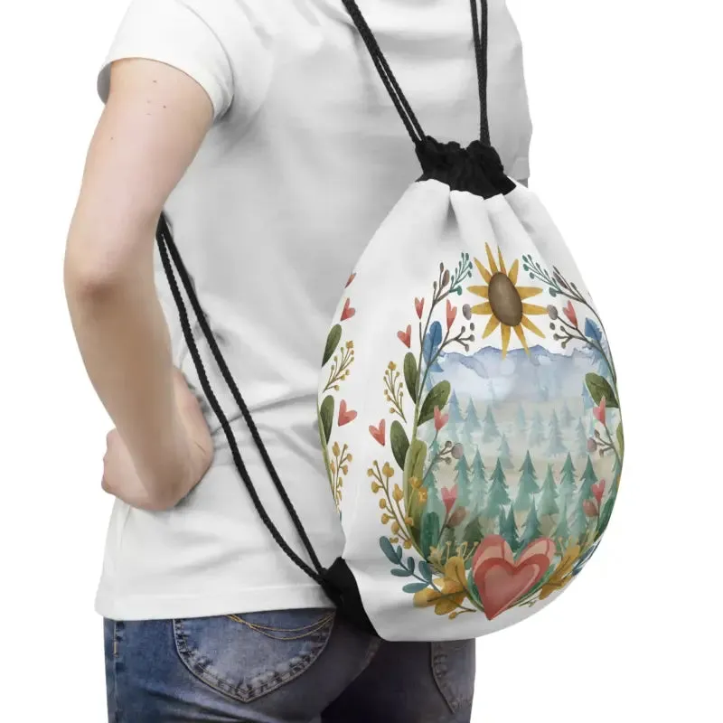 Vibrant Practical Spring Season Drawstring Bag