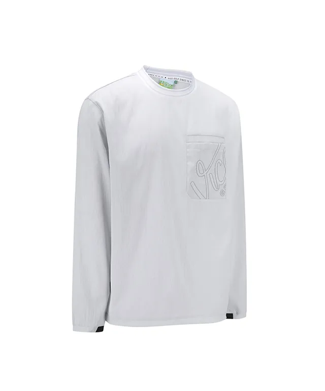 Vice Golf Atelier Men's Pocket Point Crew Neck T-Shirt - Light Gray
