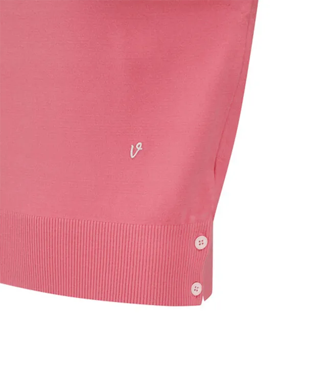 Vice Golf Atelier Women's V-Neck Sweater Vest - Dark/Pink