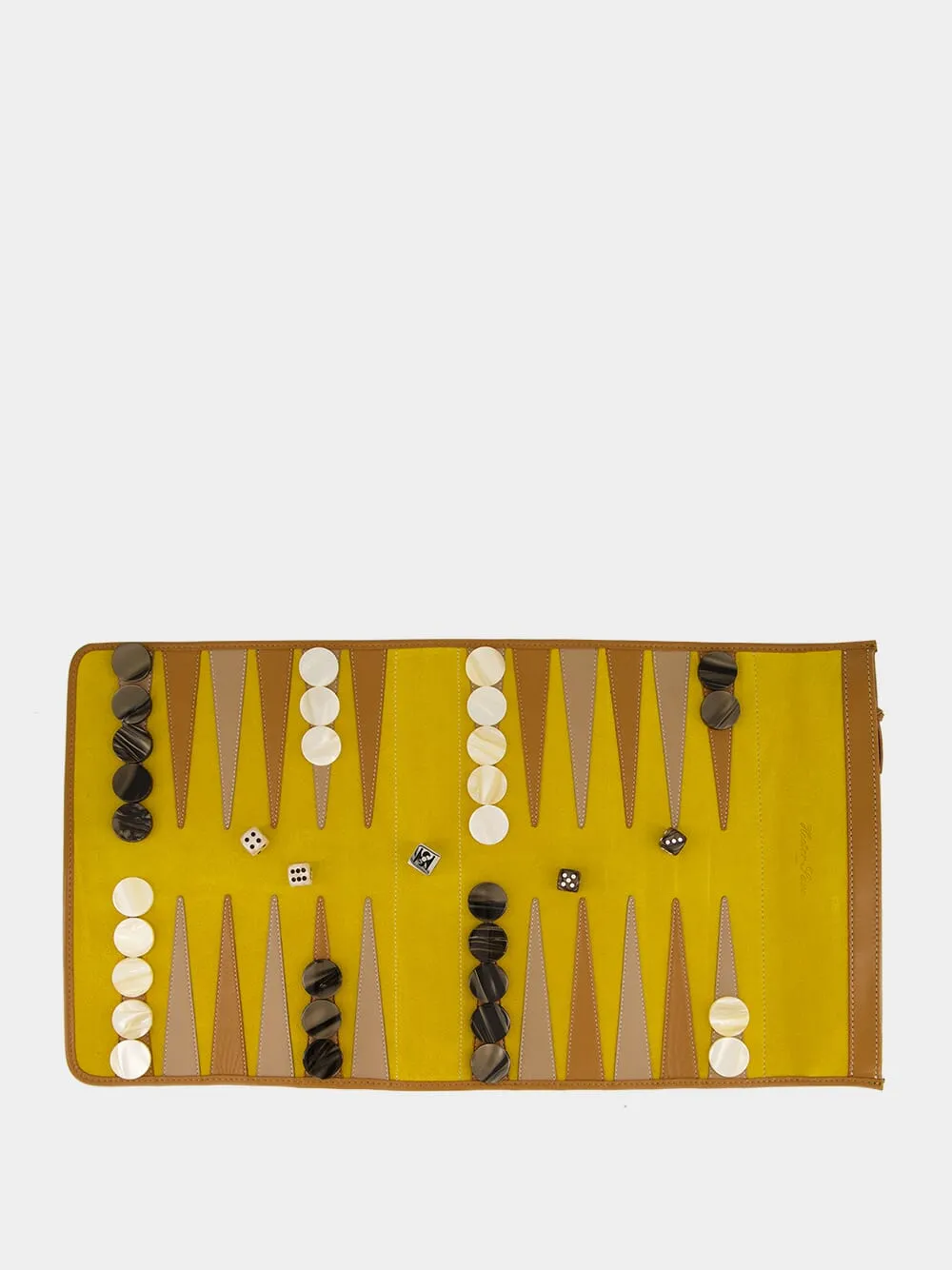 Victor Mustard Velvet Travel Backgammon
