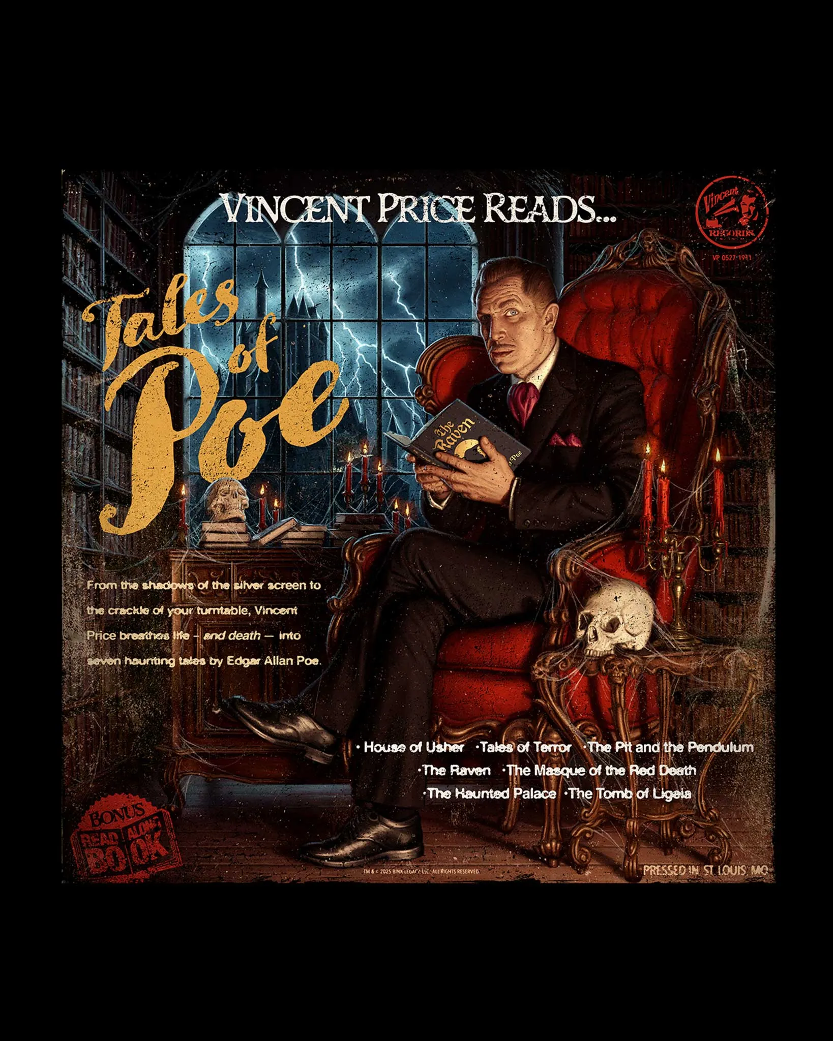 Vincent Price Reads... Tales of Poe - Zippered Hoodie