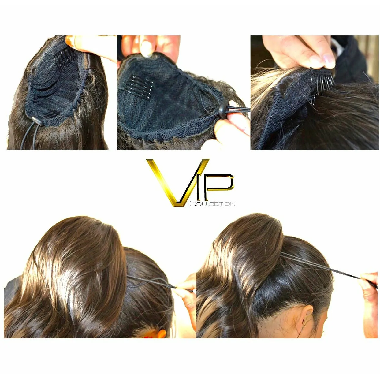 VIP Synthetic Drawstring Ponytail - Opal