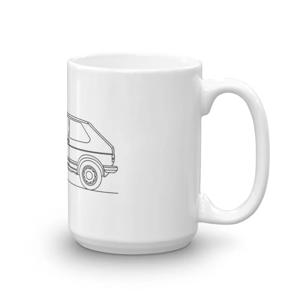 Volkswagen Golf GTI MK1 Outline Mug