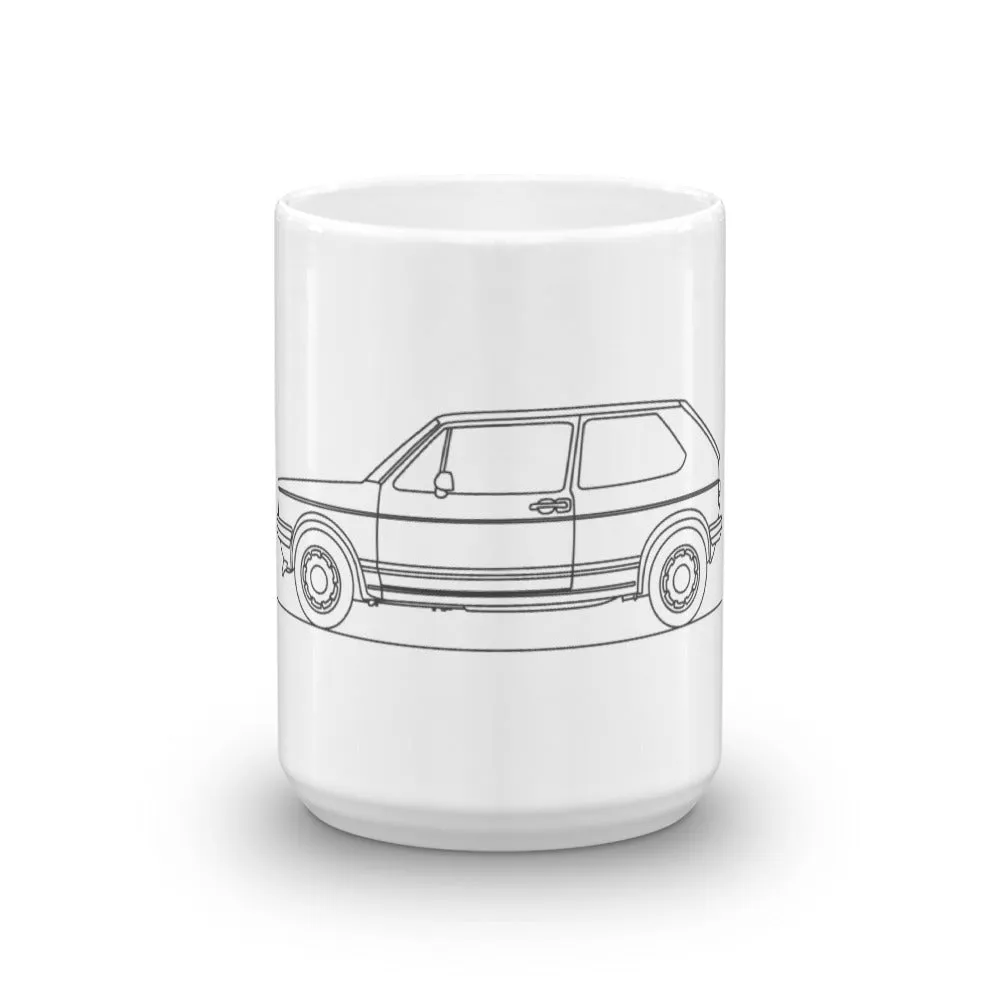 Volkswagen Golf GTI MK1 Outline Mug