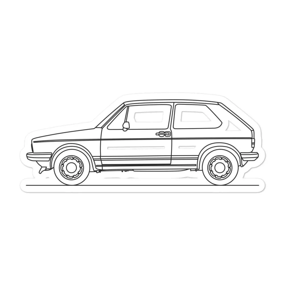 Volkswagen Golf GTI MK1 Outline Sticker